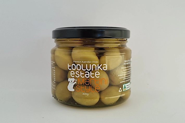 Jar of Toolunka Creek martini olives